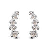 10K White Gold 1/10 Cttw Diamond Journey Style Climber Stud Earrings (H-I Color, I1-I2 Clarity)