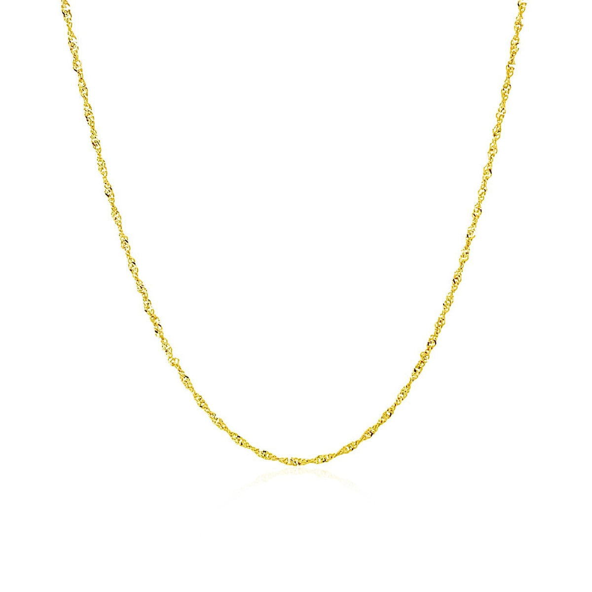 Cadena Singapur de oro amarillo de 10k y 1.0mm