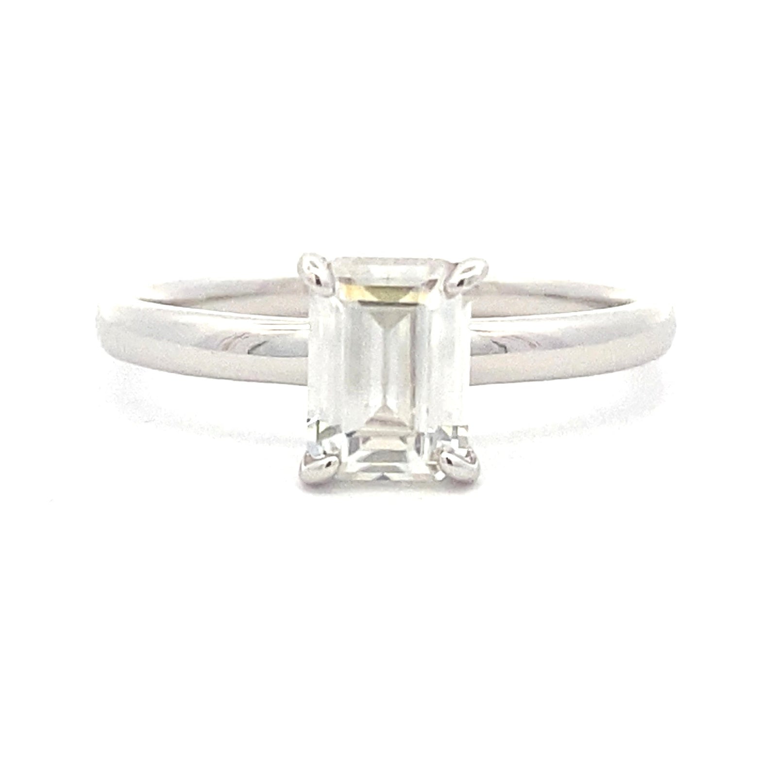 Moissanita natural de 0,98 ct Plata de ley