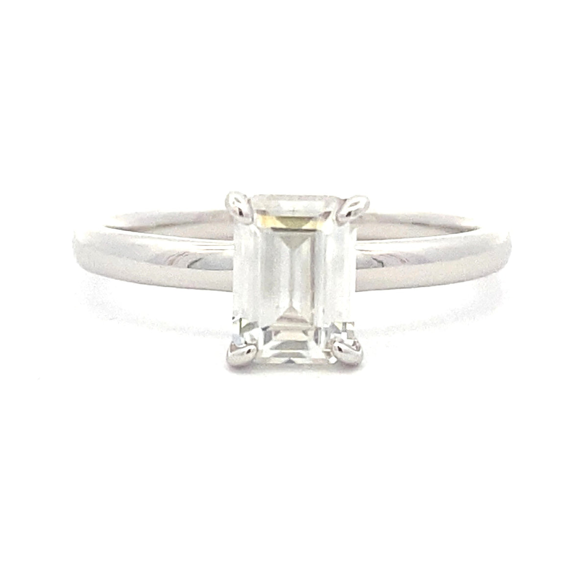 Moissanita natural de 0,98 ct Plata de ley