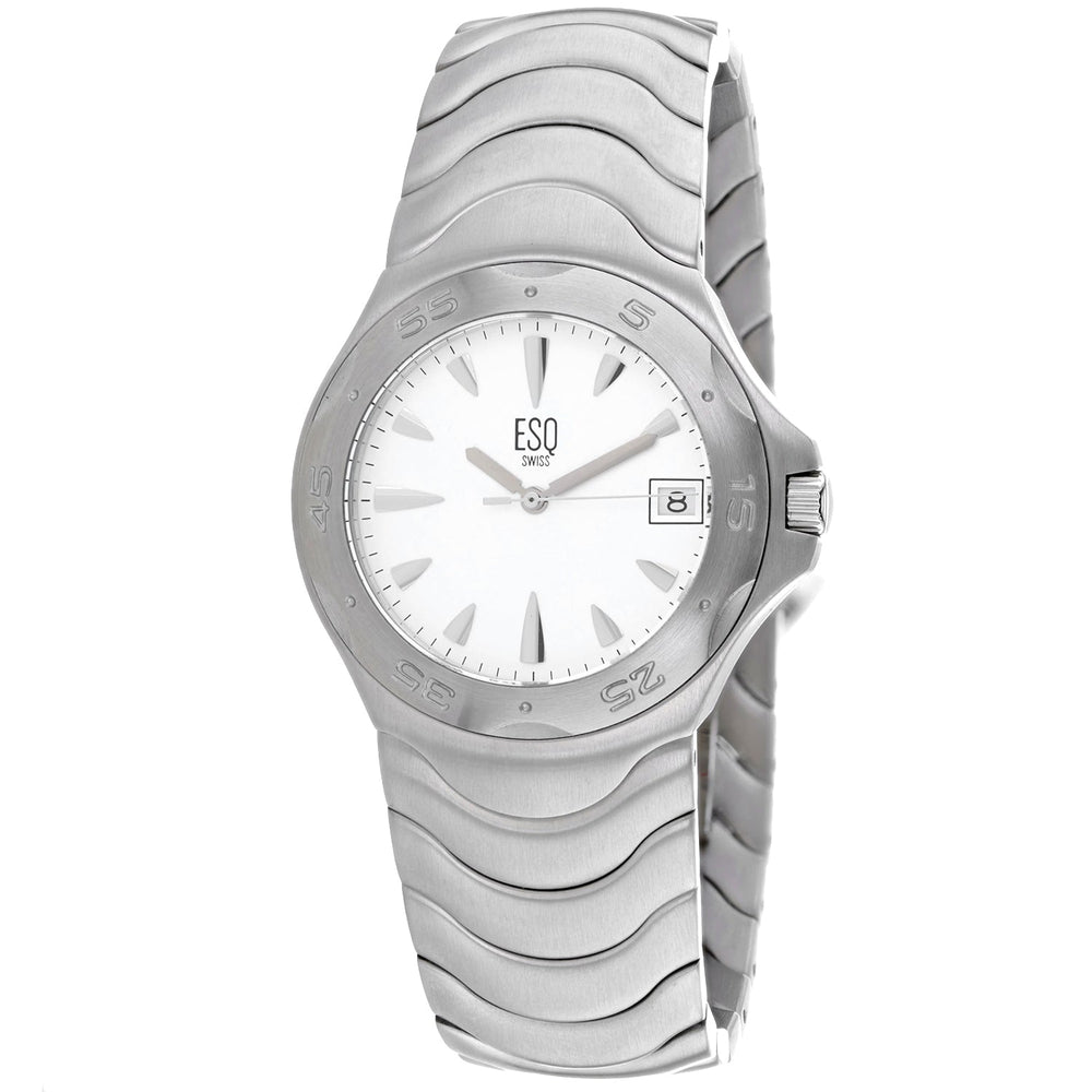 Reloj ESQ de acero inoxidable plateado con esfera blanca para mujer