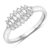 0.37 Carat Genuine White Diamond 14K White Gold Ring (E-F Color, VS-SI Clarity)