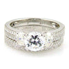 Natural 1.05ct Engagement Ring Set 18KT White Gold