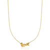 14k Yellow Gold Script LOVE Necklace