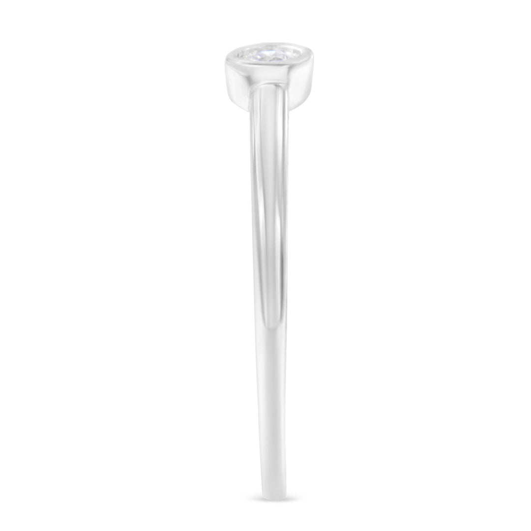 .925 Sterling Silver Miracle Set Diamond Accent Promise Ring (J-K Color, I1-I2 Clarity) - Size 6