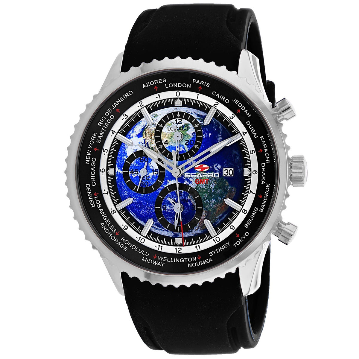 Мужские часы Seapro Meridian World Timer GMT