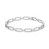 14K White Gold 1.00 Cttw Paperclip Link Bracelet