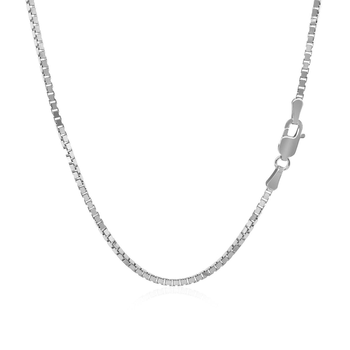 Cadena de oro blanco de 14k, diseño clásico, de 1.4mm
