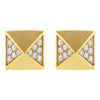 14K Yellow Gold 1/4 Cttw Diamond Pyramid Stud Earring (G-H Color, SI1-SI2 Clarity)