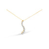 AGS Certified 14k White Gold 3.0 Cttw Baguette and Brilliant Round-Cut Diamond Journey 18