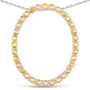 3.84 Carat Genuine Yellow Sapphire .925 Sterling Silver Pendant