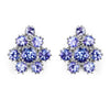4.26 Carat Genuine Tanzanite .925 Sterling Silver Earrings