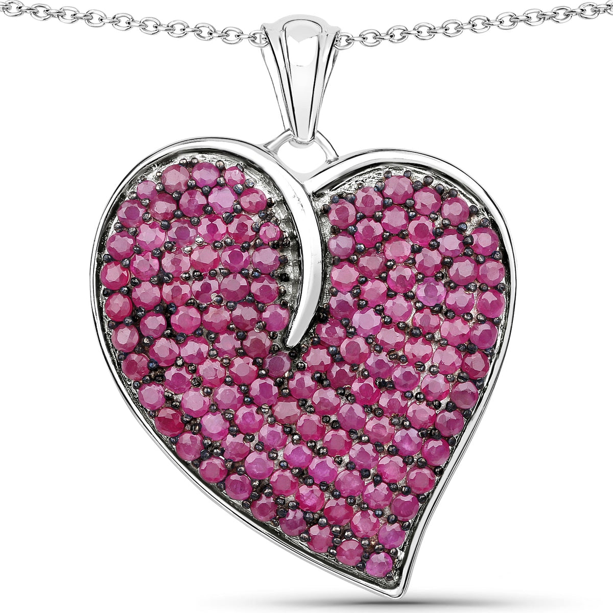 Colgante de plata esterlina .925 con rubí auténtico de 4.98 quilates