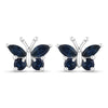 0.61 Carat Genuine Blue Sapphire .925 Sterling Silver Earrings