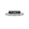 Genuine .63ct Diamond Sapphire Ring 14KT White Gold