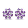 3.80 Carat Genuine Amethyst .925 Sterling Silver Earrings