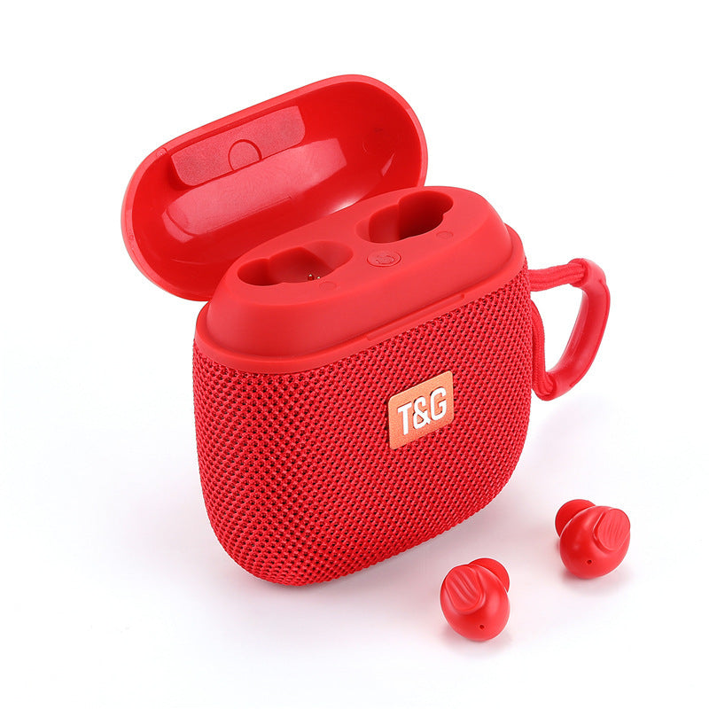 Portable Dual Stereo Bluetooth Earphone Speaker Two-in-one