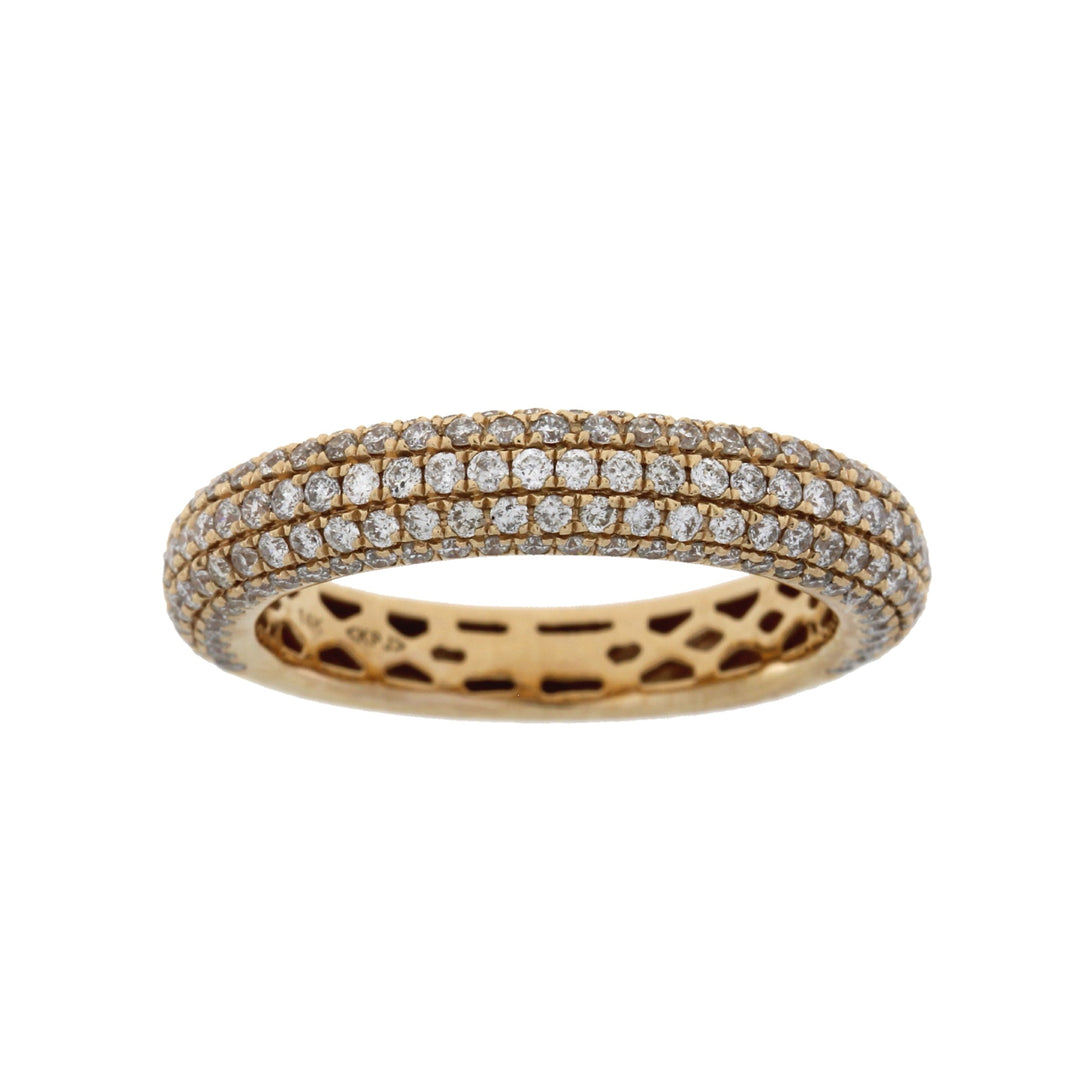 Genuine 1.00ct Diamond Wedding Band Ring 14KT Rose Gold
