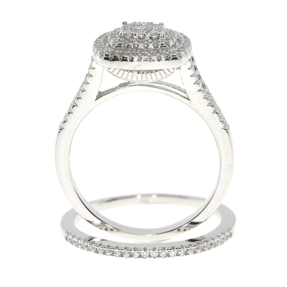 Genuine Cubic Zirconium CZ SS Bridal Sterling Silver