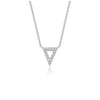 Diamond Inverted Triangle Pendant in 14k White Gold