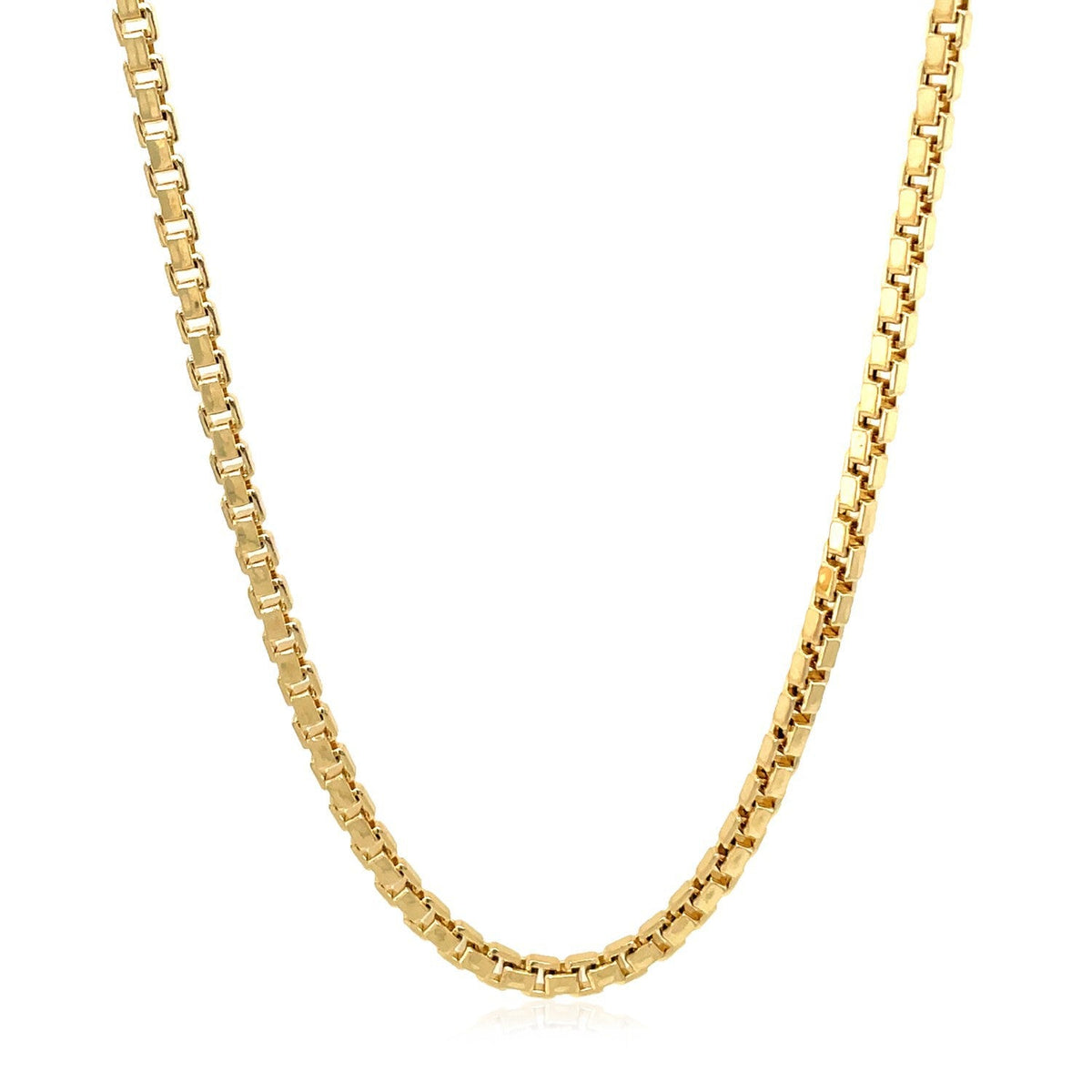 Cadena semimaciza de oro amarillo de 14k de 2.5 mm