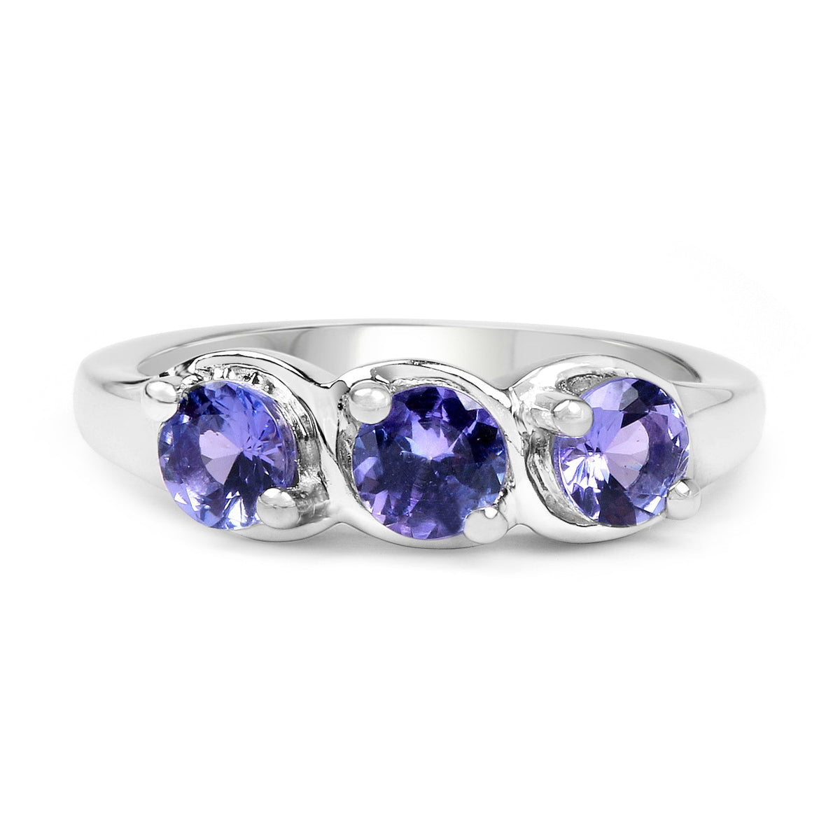 Anillo de Plata de Ley .925 con Tanzanita Genuina de 1,05 Quilates