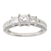 Genuine 1.50ct Diamond 3 Stone Ring 14KT White Gold