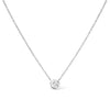 10K White Gold 1/10 Carat Round Brilliant-Cut Diamond Modern Bezel-Set Solitaire 16
