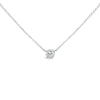 14K White Gold 1.00 Cttw Bezel Set Round Lab-Grown Diamond Solitaire 18