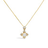 10K Yellow Gold 3/8 Cttw Princess Diamond Geometric Pendant Necklace