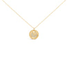 10K Yellow Gold Diamond Accent Crescent Moon Pendant Necklace
