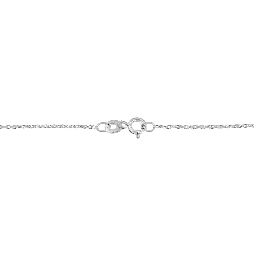 Collar con colgante de cruz abierta enmarcada con diamantes de 1/3 Cttw de plata de ley .925 de 18" (color J-K, claridad I2-I3)
