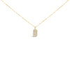 14K Yellow Gold 1/3 Cttw Diamond Dog Tag Pendant Necklaces 18