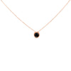 14K Rose Gold 3 1/2 Cttw Bezel-Set Black Round Diamond Solitaire Pendant Necklace (Black Color, I2-I3 Clarity) - 18