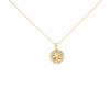 10K Yellow Gold 3 Leaf Clover 1/6 Cttw Diamond Pendant Necklace