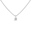 Sterling Silver 1/4 Cttw Princess Cut Diamond 4 Stone Pendant Necklace