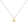 14K Yellow Gold Plated Sterling Silver 1/5 Cttw Diamond Swirl Pendant Necklace