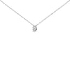 Sterling Silver 1/2 Cttw Lab Grown Diamond Oval Halo Pendant Necklace