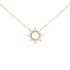 14K Yellow Gold Plated Sterling Silver 5/8 Cttw Diamond Open Starburst Pendant Necklace