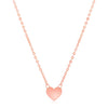 14k Rose Gold Polished Mini Heart Necklace