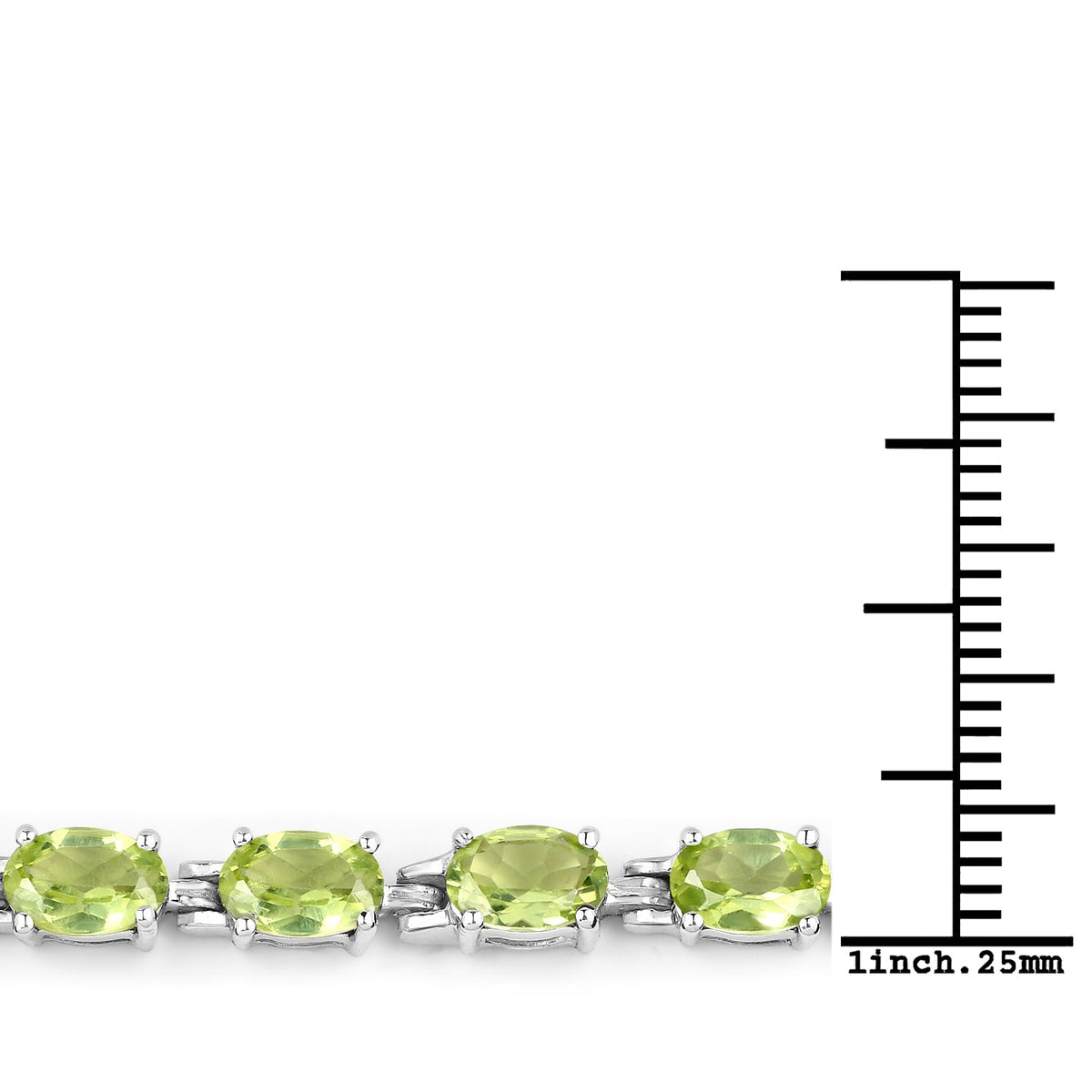 8.61 Carat Genuine Peridot .925 Sterling Silver Bracelet - image 4 of 13
