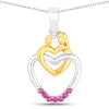 0.14 Carat Genuine Ruby .925 Sterling Silver Pendant