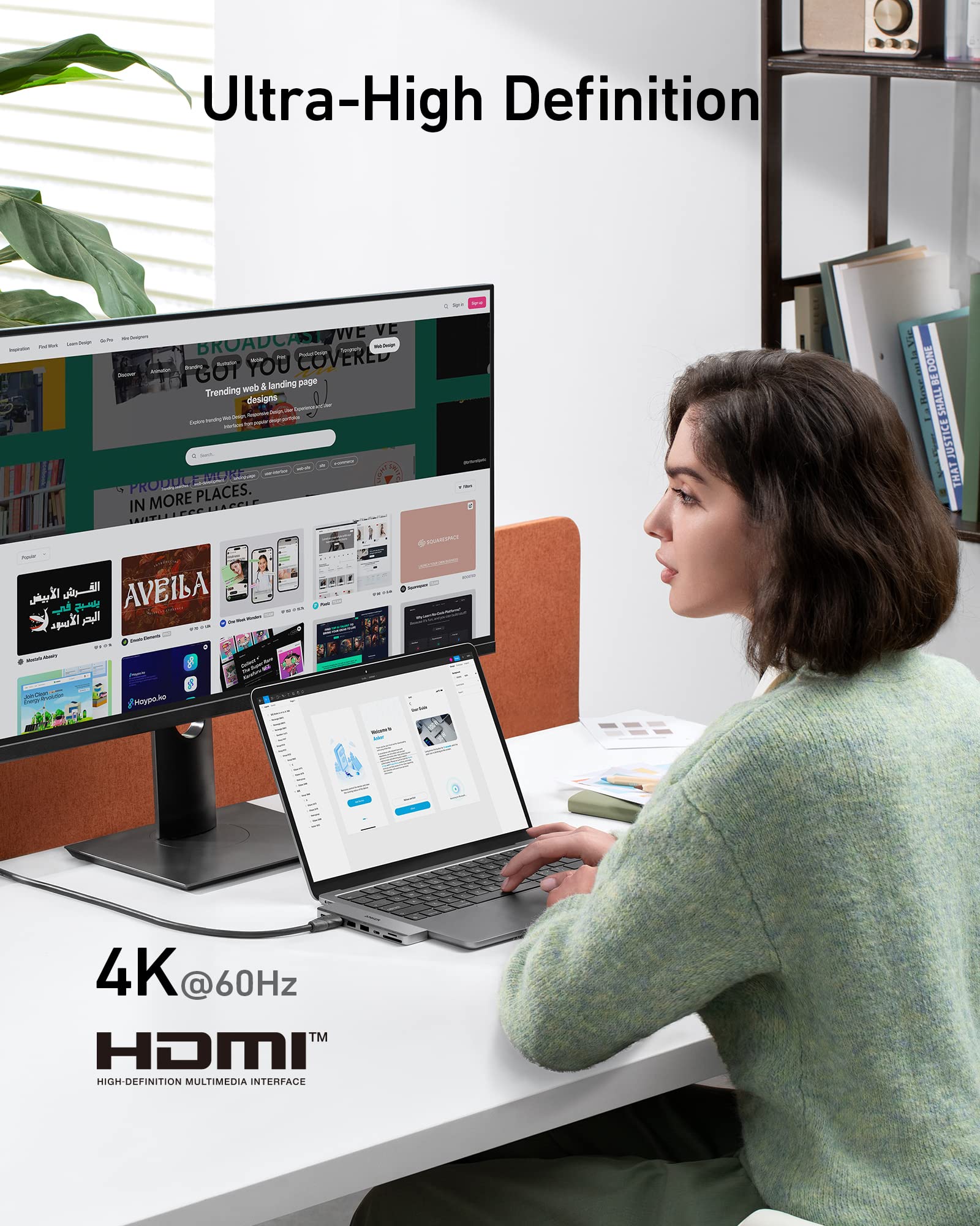 Anker <b>547</b> USB-C концентратор (7-в-2, для MacBook)