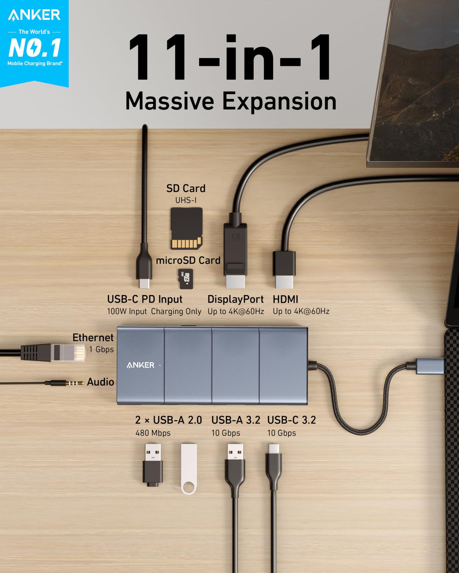 Anker Hub USB-C <b>565</b> (11 en 1)