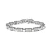 14K White Gold 2.00 Cttw Princess Diamond Invisible Set Link Bracelet (H-I Color, SI2-I1 Clarity) - 7