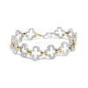.925 Two-tone Sterling Silver 1/10 Cttw Natural Round Diamond Fashion Tennis Bracelet (I-J Color, I1-I2 Clarity) - 7