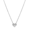 14k White Gold Polished Mini Heart Necklace