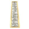 14K Yellow Gold 1 1/2 cttw Princess Cut Diamond Greek Column Pendant Necklace (G-H, VS1-VS2)