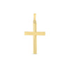 14k Yellow Gold High Polish Ribber Cross Pendant