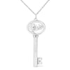 .925 Sterling Silver Diamond Accent Virgo Zodiac Key 18